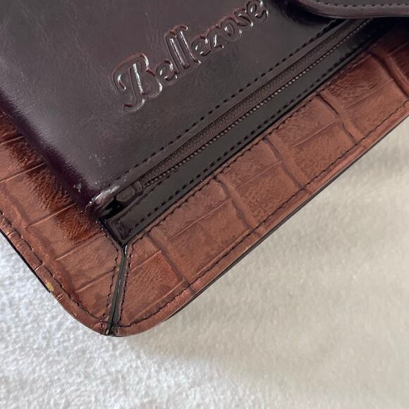 Vintage Bellerose Organizer Bag Brown Briefcase Laptop Messenger Portfolio Bag - Picture 11 of 12